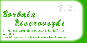 borbala miserovszki business card